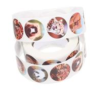 NIYANGLE Pegatinas Adhesivas de Animales DIY para Manualidades Escolares Pegatinas Redondas de Papel para Recompensas Infantiles y Decoración de Papelería