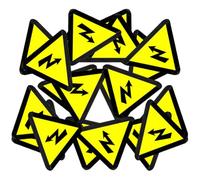 NIYANGLE Pegatinas de Advertencia de Peligro Eléctrico 30 Unidades 50x50 Mm Triangulares Adhesivas Amarillas para Señales de Seguridad en Paneles Eléctricos y Cajas de Interruptores