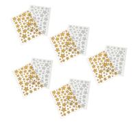 NIYANGLE Pegatinas de Recompensa para 10 Piezas Calcomanías de Estrellas Doradas y Plateadas Brillantina Adhesivas sin Residuos para Manualidades Aula y Planificación Estudiantil