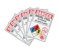 NIYANGLE Pegatinas de Seguridad Prohibido Fumar 6 Unidades Adhesivas Exteriores Resistentes para Señalización Industrial y Comercial Etiqueta de Material para Prevención de Incendios