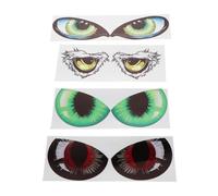 NIYANGLE Pegatinas Reflectantes para Coche 4 Pares Ojo de Halcón Divertido, Calcomanía del Espejo Retrovisor Resistente al Agua, Decoración del Vehículo para Uso Exterior y Bricolaje