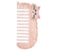 NIYANGLE Peine Cabello Antiestático de Ácido Acético Engrosado, Dientes Anchos, Tamaño Pequeño 12×6 CM, Color Rosa, Peine Desenredante para Cabello Mojado y Seco, Adecuado para Cuidado