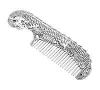 NIYANGLE Peine De Aleación Chino Antiguo Peine De Dragón Tallado Decorativo De Animales Cuidado Personal