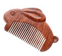 NIYANGLE Peine de Madera de Sándalo Diseño de Conejo, Práctico para Uso Prolongado Agarre Cómodo, Adecuado como Regalos para Padre Día Madre o San Valentín