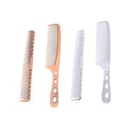 NIYANGLE Peines De Aluminio Para Cortar Cabello Herramienta Profesional De Peluquería Peine Desenredante De Doble Cara Color Bronce Para Hombres y Mujeres