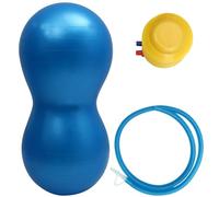 NIYANGLE Pelota de Yoga Forma de Cacahuete PVC 45x90 Cm Azul Antiexplosión con Bomba para Fitness Pilates y Ejercicios de Rehabilitación en Casa