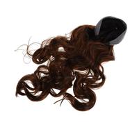 NIYANGLE Peluca Rizada Sintética Larga para Mujer Peluca con Banda Cabello para Fiestas y Uso Diario