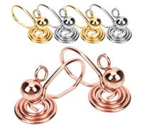 NIYANGLE Pendientes de Presión Tipo Ear Cuff para Mujer sin Perforación, 6 Piezas Clip Espiral Ajustable, Diseño en Oro, Plata y Rosa, Accesorios para Orejas Presión Ligera y Uso Diario