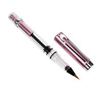 NIYANGLE Pincel de Caligrafía Recargable Tipo Bolígrafo Pelo de Nylon Suave, Tamaño Pequeño, Color Rosa, para Acuarela y Escritura Fina, Adecuado para Estudiantes y Pintura Creativa en