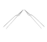 NIYANGLE Pinzas de Precisión para Cerumen 2 Unidades Acero Inoxidable Pulido Brillante Diseño Ergonómico Tipo Pistola 26 CM Herramienta Profesional para Limpieza y Cuidado Auditivo