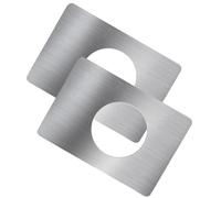 NIYANGLE Placa de Refuerzo para Puerta de Acero Inoxidable Cepillado Kit 2 Piezas para Cubrir Orificio y Reforzar Cerradura Compatible Puertas de Madera y Metal Protección para Cerrojo