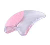 NIYANGLE Placa Gua Sha Transparente Con Luz Rosa 1 Unidad Tamaño Mediano De Resina Para Terapia Facial y Masaje Relajante En Spa y Cuidado Piel