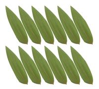 NIYANGLE Placas Obsequios de Sushi de Hojas de Bambú Grandes 100 Unidades, Adorno Natural para Platos Japoneses, Accesorio Resistente para Decoración de Sashimi y Sushi en Restaurante