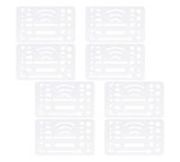 NIYANGLE Plantillas de Dibujo Transparentes 8 Piezas para Estudiantes Herramientas de Dibujo Técnico y Medición Protectores de Borrado para Ingeniería y Arquitectura Kit para Escuela y