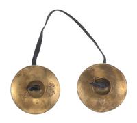 NIYANGLE Platillos de Dedo de Cobre Hechos Mano Címbalos con Banda para Danza Instrumentos Rítmicos Tradicionales para Fiesta y Ceremonias Culturales