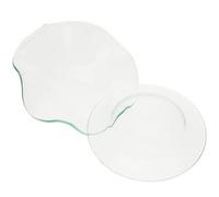 NIYANGLE Plato de Repuesto para Calentador de Cera, 2 Piezas de Vidrio Liso y Ondulado, Diámetro 100 MM y 115 MM, Adecuado para Difusor de Aroma en Casa