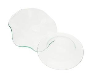 NIYANGLE Plato de Repuesto para Calentador de Cera, 2 Piezas de Vidrio Liso y Ondulado, Diámetro 100 MM y 115 MM, Adecuado para Difusor de Aroma en Casa