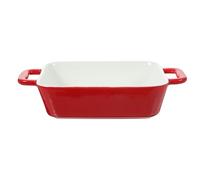 NIYANGLE Plato Rectangular para Hornear Doble Asa de Cerámica Apto para Horno y Lavavajillas, Adecuado para Gratinados y Uso Doméstico