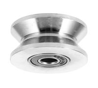 NIYANGLE Polea Simple De Acero Inoxidable 304 v Tipo Para Cable De 16 Mm Ranura De 48x10 Mm, Rueda Metálica De Elevación Resistente Para Puertas Correderas y Uso Industrial