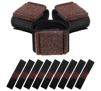 NIYANGLE Protectores para Patas de Silla con Diseño Curvo 12 Unidades Funda Envolvente Resistente al Desgaste de Nailon Negro para Muebles Base de Trineo Protección Antideslizante para