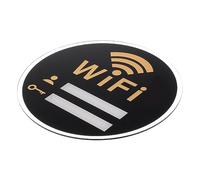 NIYANGLE recordatorio de acrílico señal wifi para empresas señales wifi signo de etiqueta acrílica letrero para tiendas letrero de acrílico de