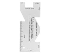 NIYANGLE Regla de Aluminio para Coser Marcas Negras Legibles, Medidor de Espesor para Patchwork y Manualidades, Herramienta Ligera y Precisa para Costura y Acolchado, Uso Profesional