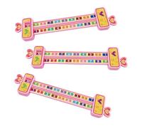 NIYANGLE Regla de Cálculo Aditiva de 3 Piezas para Educación Temprana, Juego de Matemáticas Rosa, Material Plástico Flexible para Aprendizaje Numérico hasta 10, Herramienta Escolar