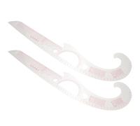 NIYANGLE Regla de Costura de Plástico Curva Francesa 2 Piezas para Corte y Patronaje de Ropa Herramienta Ligera para Sastrería y Patchwork Adecuado para Confección y Diseño Manual