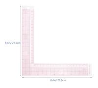 NIYANGLE Regla de Costura en L Transparente 2 Piezas Regla de Medición para Sastre de Ángulo Recto para Confección de Ropa Herramienta Flexible para Patronaje y Costura Profesional