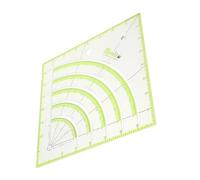 NIYANGLE Regla de Patchwork Acrílica Multifuncional para Costura Plantilla de Corte Transparente en Triángulo Verde Herramienta para Labores de Acolchado y Confección DIY