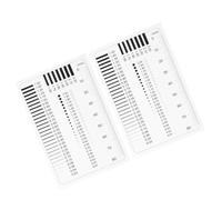 NIYANGLE Regla Transparente de Medición de Defectos 2 Piezas, Calibre para Detección de Grietas y Manchas, Herramienta de Precisión para Estimación en Plástico, Medición de Líneas y Puntos