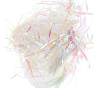 NIYANGLE Relleno de Papel Triturado Blanco Arrugado 3 MM 100 G para Cajas y Cestas de Obsequio Plástico Ligero y Brillante para Embalaje Adecuado para Cumpleaños Bodas y Festivales