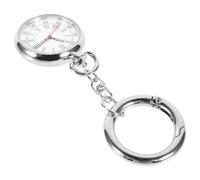 NIYANGLE Reloj de Bolsillo Fácil de Noche para Enfermeras Movimiento de Cuarzo y Diseño Simple Color Plata, Obsequio Original para Cumpleaños