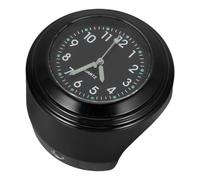NIYANGLE Reloj de Manillar para Motocicleta con Termómetro, Aleación de Aluminio Resistente, Movimiento de Cuarzo Preciso y Fácil Instalación para Uso en Carretera