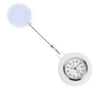 NIYANGLE Reloj Fob para Personal de Salud Blanco Clip Retráctil, Reloj de Bolsillo Colgante para Personal Médico, Resistente y Duradero, Adecuado para Uso Hospitalario y Clínico