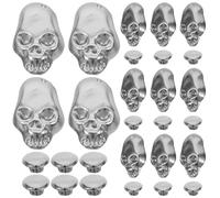 NIYANGLE Remaches de Calavera Punk de Aleación para Manualidades, 50 Piezas Tamaño 8, Accesorios para Decoración de Ropa, Zapatos y Bolsos, Kit para Artesanía en Cuero y Proyectos DIY