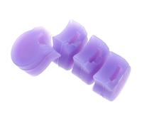 NIYANGLE Reposapulgar de Silicona para Clarinete en Color Violeta, 4 Piezas de Soporte para Dedos, Accesorio Compacto y Portátil para Aliviar Fatiga en Instrumentos de Viento y Madera