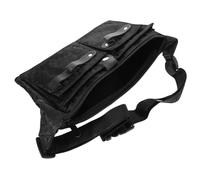 NIYANGLE Riñonera Negra para Peluqueros Cinturón, Bolsa Ligera de Tela Canvas Oxford para Tijeras de Corte y Peines en Barberías y Salones