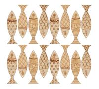 NIYANGLE Rodajas de Madera sin Terminar Forma de Pez 50 Piezas para Manualidades Infantiles, Adornos Artesanales de Peces Naturales para Decoración Náutica y Bricolaje Creativo