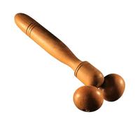 NIYANGLE Rodillo de Madera para Aliviar Dolores 2 Ruedas para Masaje Corporal Completo Masajeador Manual y Relajar Nervios en Cintura y Cabeza