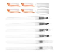 NIYANGLE Rotuladores de Acuarela 6 Piezas 190 Mm Punta Flexible, Bolígrafos de Pincel de Agua Portátiles para Principiantes, Material de Arte para Pintura Creativa y Manualidades Escolares