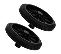 NIYANGLE Ruedas para Contenedores de Basura Exterior 80-240 Litros Repuesto Resistente Eje Sólido Pack 2 Unidades Accesorio Duradero para Botes de Basura Instalación