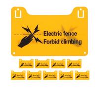 NIYANGLE Señal de Peligro para Cerca Eléctrica 10 Piezas 20x12,8 Cm Señal de Advertencia Resistente Pvc para Exterior Uso Industrial y Agrícola Prohibido Escalar