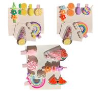 NIYANGLE Set de 18 Pinzas Pelo para Bebés y Niñas, Diseño Dulce y Liviano de Resina, Accesorio Portátil Adecuado para Primer Cumpleaños y Fotos Color Color Aleatorio Varios estilos