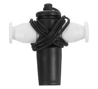 NIYANGLE Silbato de Samba Abs Negro para Percusión Latina Método Orff, Instrumento Musical Portátil Sonido Nítido y Cordón para Clases y Actividades al Aire Libre