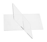 NIYANGLE Soporte Acrílico Transparente para Libros Pequeño Expositor Abierto para Revistas y Biblia Revistero Acrílico Compacto para Escritorio y Recetas