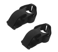 NIYANGLE Soporte Ajustable para Luz de Bicicleta Negro, Abrazadera para Manillar de 22 Mm, Paquete de 2 Unidades, Compatible Luces Delanteras y Traseras para Ciclismo de Montaña