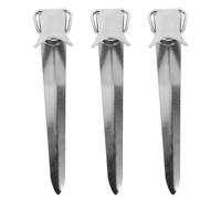 NIYANGLE Soporte para Cañas de Pescar Portátil de Acero Inoxidable, 3 Piezas Plegables para Suelo, Base Fija para Pesca en Exteriores, Playa y Banco