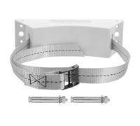 NIYANGLE Soporte para Cilindro de Gas de 40 Litros, Soporte de Pared Gris para Botellas Cilíndricas Correa Ajustable, Portabotellas Cilíndrico Seguro para Uso en Laboratorio y Exteriores