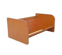 NIYANGLE Soporte para Discos de Vinilo y Cds de Bambú Estante Inclinado, Organizador Compacto para Vinilos, Revistas y Archivos, Estantería Resistente y Funcional para Oficina y Sala